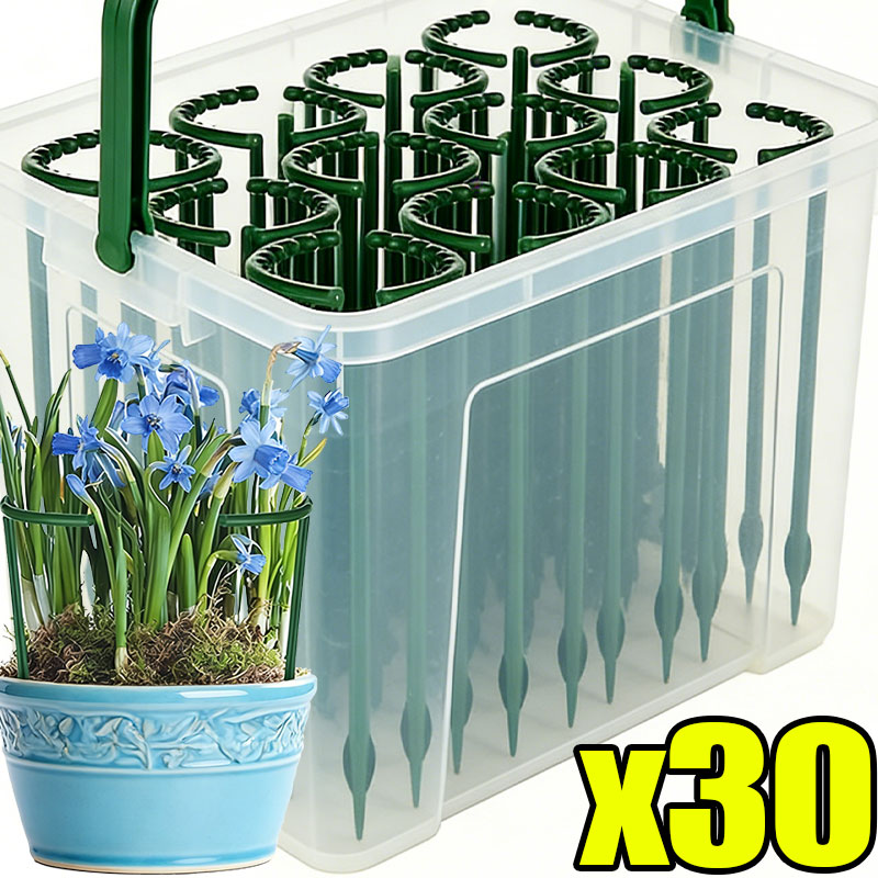 Florist Supp - 30-1PCS Soporte de Plástico Semicircular para